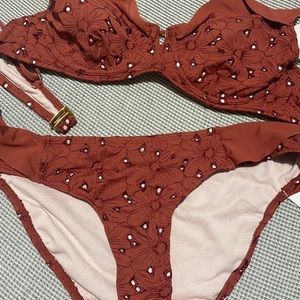 rust colored bikini
